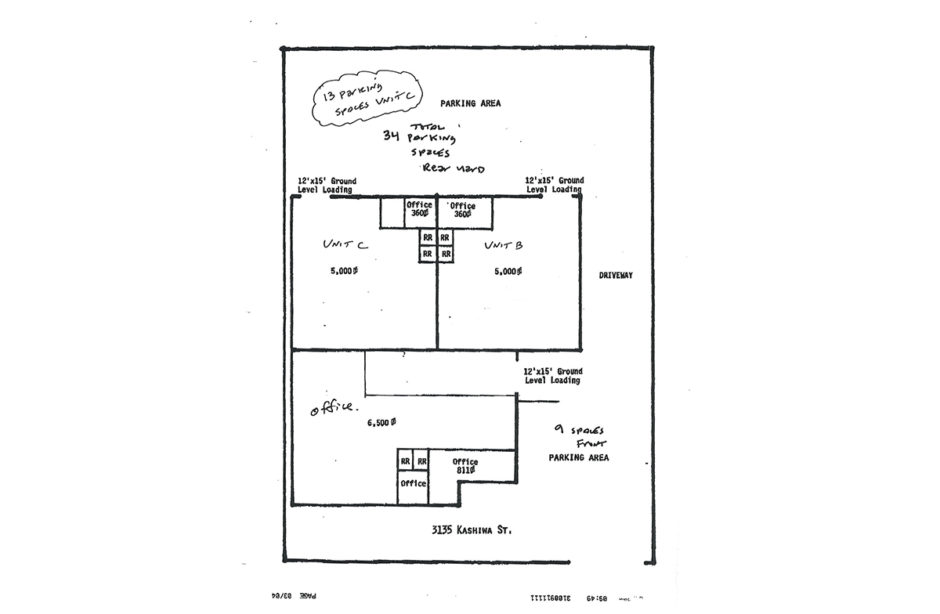 3135 Kashiwa Street site plan