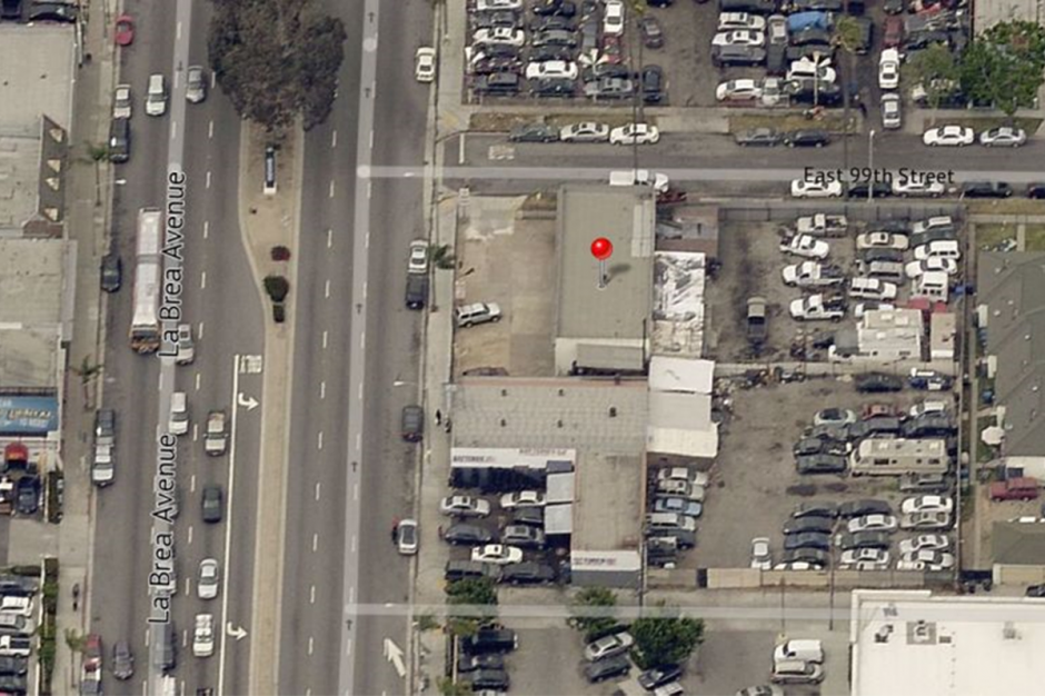Aerial locating 1220 S. La Brea Ave., Inglewood